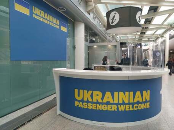 Ucraina: aeroporto Catania, zone di accoglienza per profughi.
