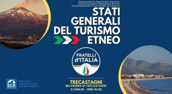 Politica. Una delegazione di Fratelli d&#039;Italia di Regalbuto agli &quot;Stati Generali del Turismo Etneo.&quot;