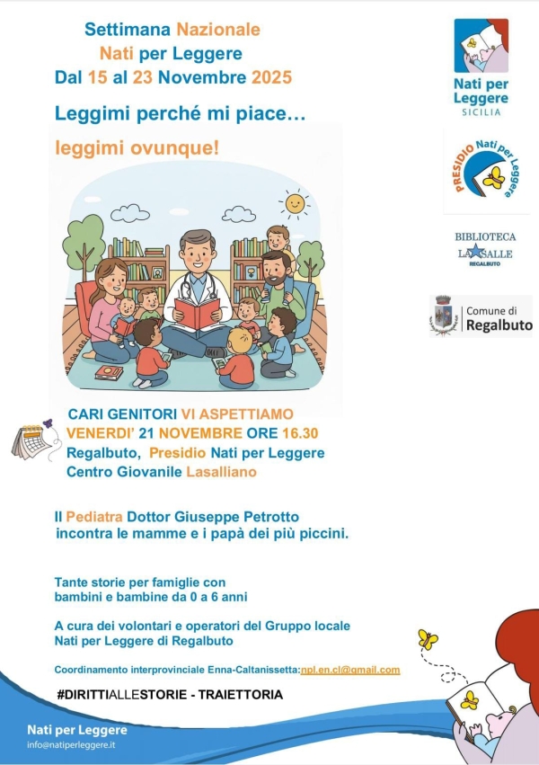 La Settimana Nazionale Nati per Leggere Illumina Enna e Caltanissetta: 35 Iniziative per la Lettura in Famiglia